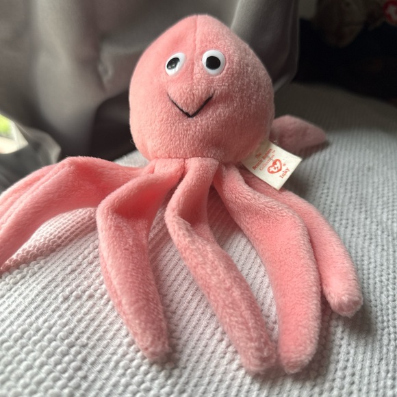Ty Pink Plush Octopus Toy - Picture 1 of 5